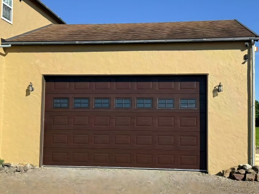 Steel garage door